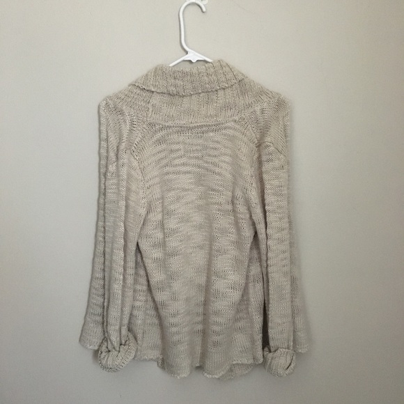 Oatmeal waterfall cardigan - Picture 3 of 5